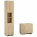 vidaXL Badkamerkast - set - 2 - st - Sonoma Eiken - Bewerkt hout