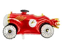PARTYDECO Rode raceauto folieballon 111 x 63 cm