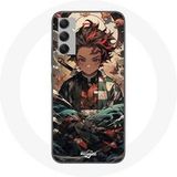 Maniacase Samsung Galaxy A34 5G Demon Slayer Tanjiro Anime Manga Hoesje