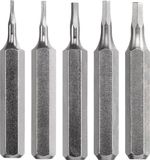 KWB Micro Bit Zeskant 0.7, 0.9, 1.3, 1.5 en 2.0 - Lengte 28 mm - 4 mm Zeskantschacht - 5 Stuks