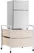 VEVOR Mini Koelkaststandaard Organizer Koelkasttafel 2 Lades Wit