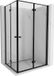 Mexen Mist-F Duo vouwbare douchecabine rechts 95 x 100 cm, zwart frame, zwart