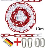 FAMEX 10m Metalen Afzetketting - 5 mm Rood Wit