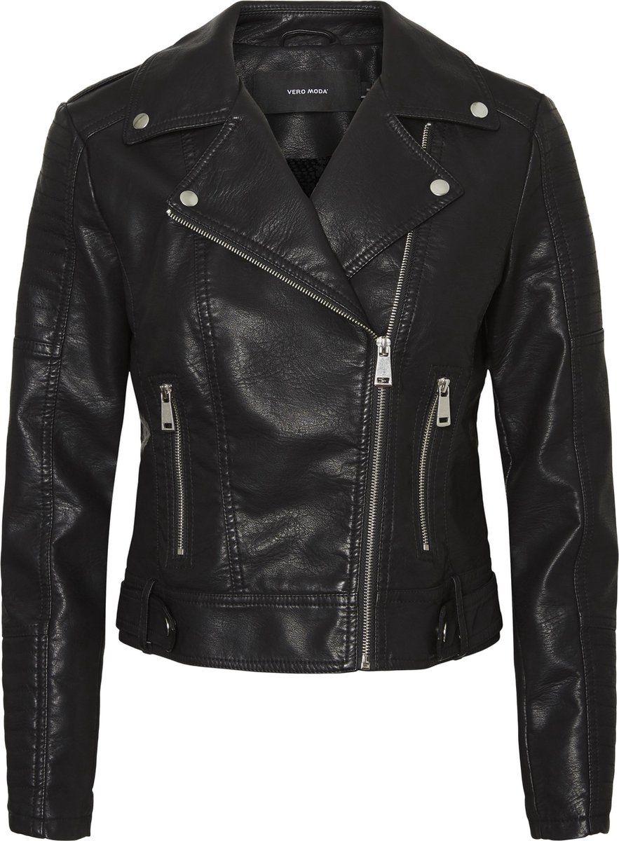 VERO MODA Kerri Ultra Bikerjack - Zwart - Maat L (40)