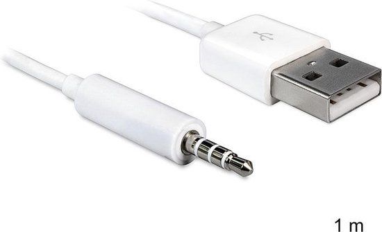 Delock Kabel USB-A naar 3.5mm Jack 4-Pin - 1m - Wit