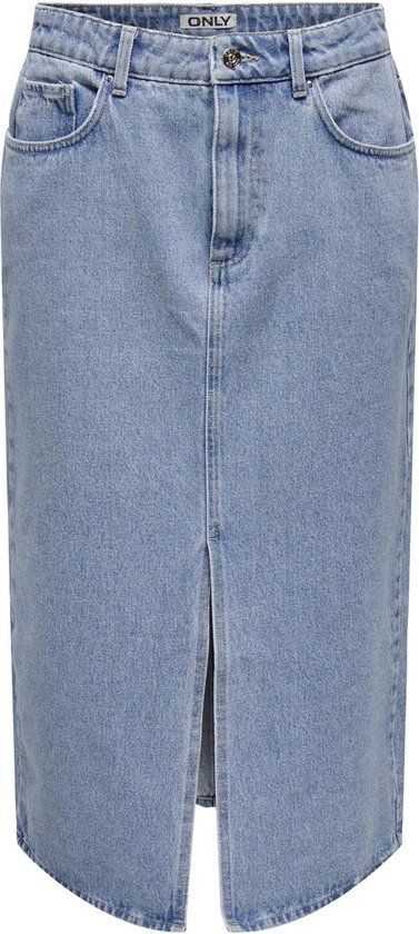 ONLY ONLBIANCA Midi Rok Dames - Light Blue Denim - Maat L