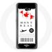 Maniacase Etui voor Samsung Galaxy A8 2016 Vliegticket Montreal Canada
