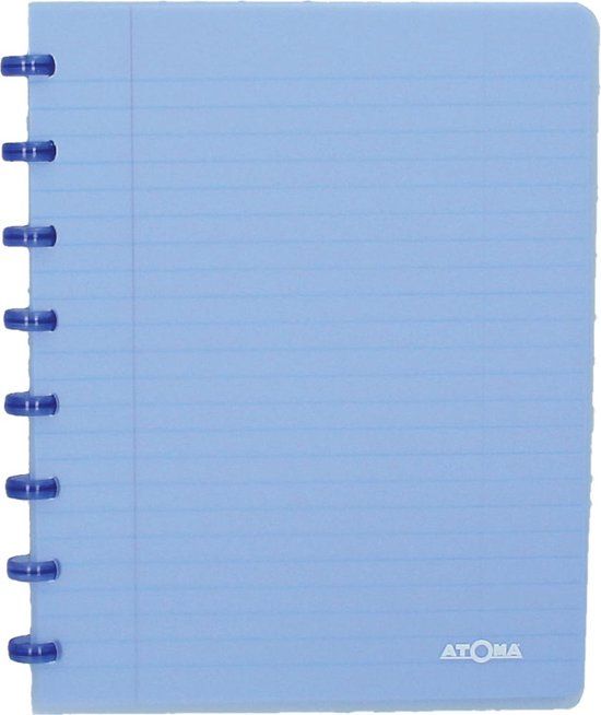 Atoma Trendy schrift, A5, 144 bladzijden, geruit 5 mm, transparant blauw