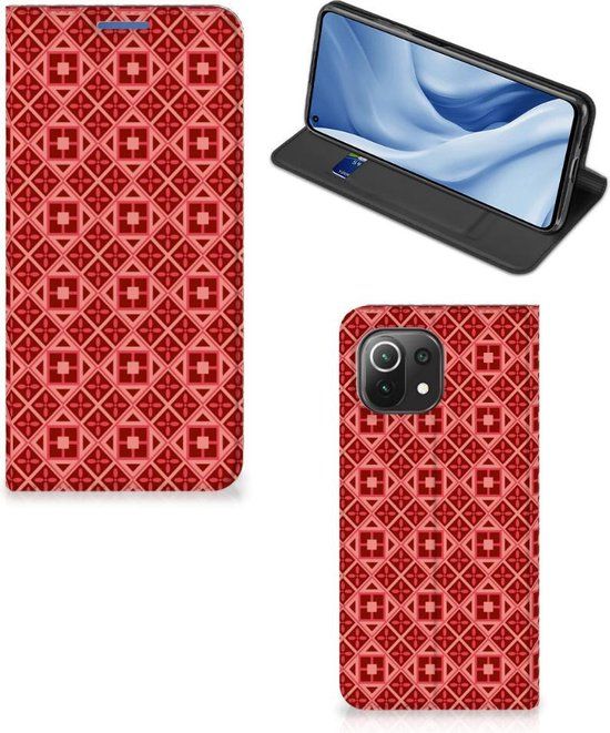 B2Ctelecom Stand Case Xiaomi Mi 11 Lite - Batik Red