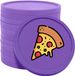 CombiCraft pizza consumptiemunten paars - Ø29mm enkelzijdig bedrukt - 100 stuks