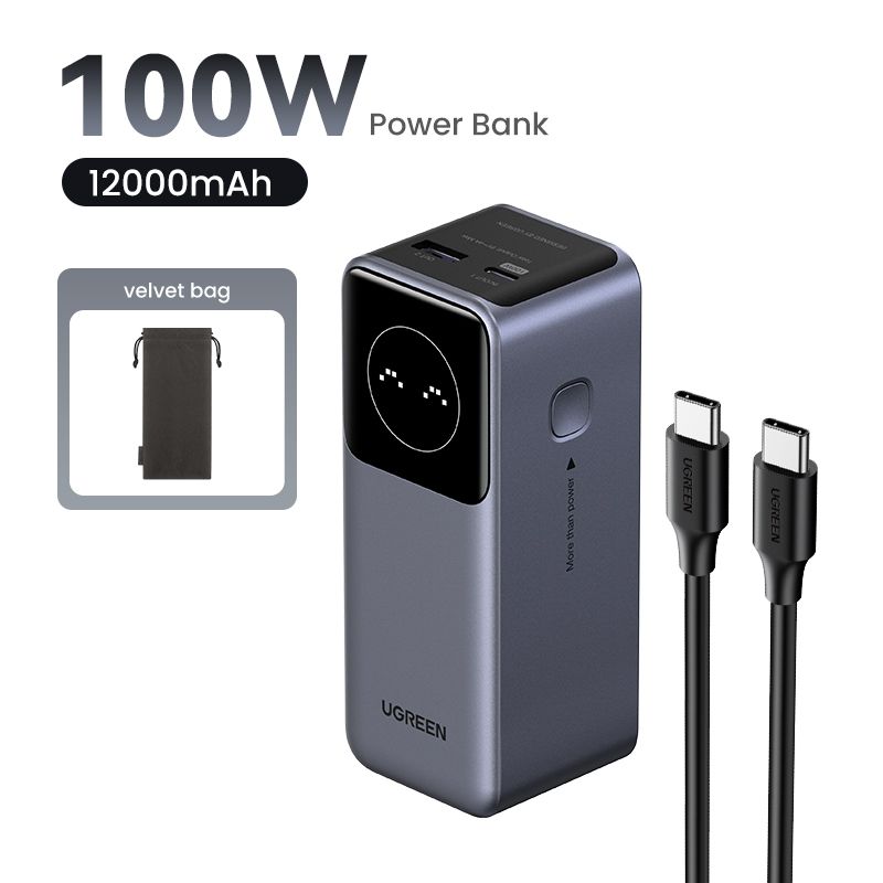 Ugreen Nexode 100W Powerbank 12000 mAh Grijs