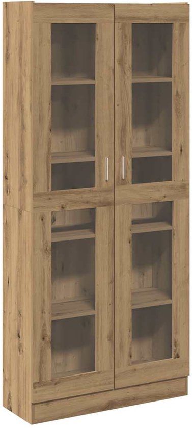 vidaXL Hoge kast 82,5x30,5x185 cm bewerkt hout artisanaal eikenkleur