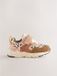 Next - Meisjes - Sneakers met klittenbandsluiting, elastische veters en brede pasvorm (G) - Bruin