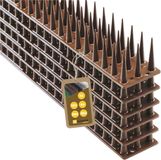 KADAX Vogelafweer van kunststof, 51 x 4 x 3,5 cm - 6 stuks, Bruin