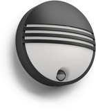 Philips Hue Philips myGarden Yarrow LED Outdoor Wall Light with Motion Sensor - Black