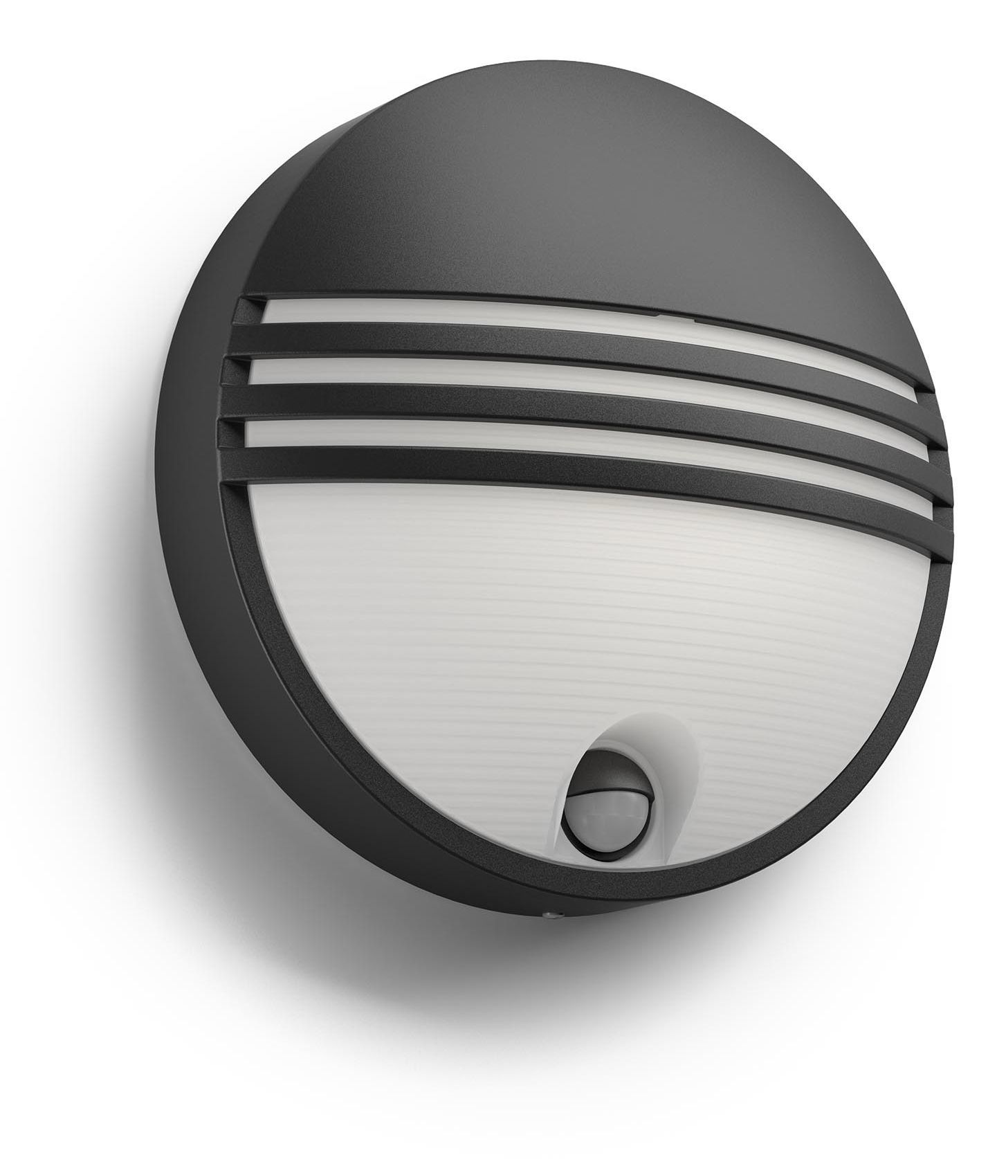 Philips Hue Philips myGarden Yarrow LED Outdoor Wall Light with Motion Sensor - Black