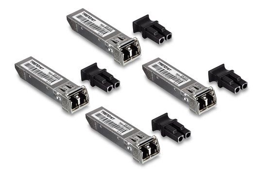 Trendnet TEG-MGBSX/4 - SFP (mini-GBIC) transceivermodule - LC multi-modus - maximaal 550 m - 850 nm - TAA Compliant (pak van 4)