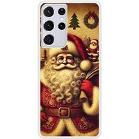 Samsung Galaxy S21 Ultra Bedrukt Siliconen Hoesje - Pere Noel Vintage