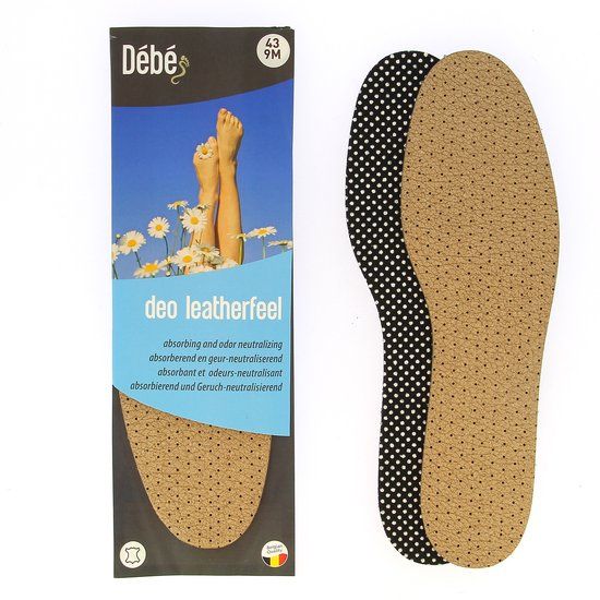 DEBE Deo leatherfeel - Inlegzool - Leer - Maat 45 - Unisex