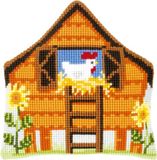 Vervaco Kruissteekvormkussen kit Kippenhok PN-0149510