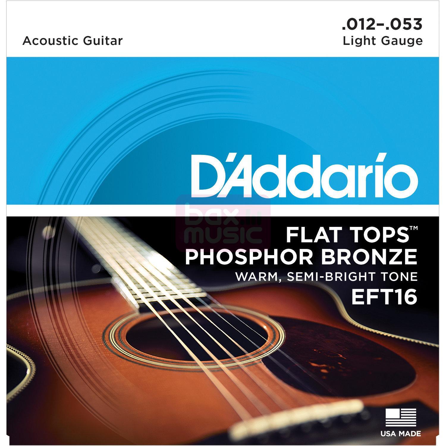 D'ADDARIO Daddario EFT16 Flat Tops snaren voor akoestische western gitaar