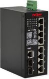 ROLINE industriële gigabitswitch, 10 poorten, PoE+, Smart Managed, 240 W