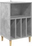 vidaXL Draaitafelstand Betongrijs 47 x 39,5 x 74,5 cm Bewerkt hout