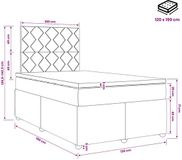 vidaXL Boxspringbed met matras Donkerbruin 120 x 190 cm Stof