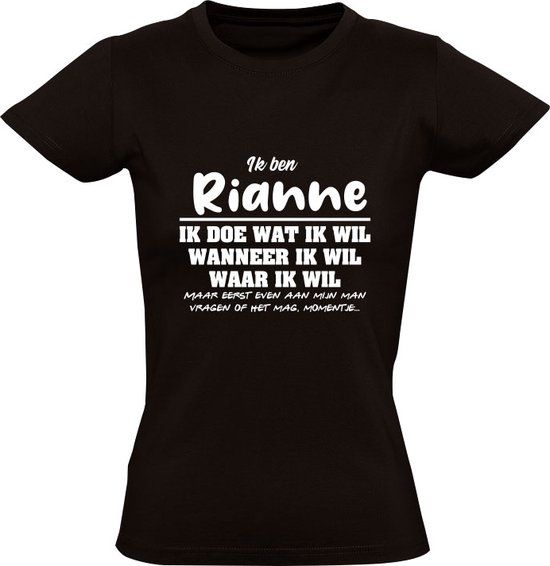 Sol's Rianne Dames T-shirt Zwart - 5XL - Verjaardagscadeau - Katoen