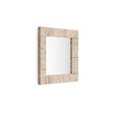Mobili Fiver, Vierkante spiegel, lijst Eiken, Giuditta 65x65, Made In Italy