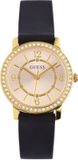 Guess Dameshorloge GW0469L3 Melody Zwart Siliconen Band 27.5mm