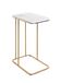 HAKU Bijzettafel goud marmerlook MDF metaal salontafel klein - Maat: B 45 cm x H 67 cm x D 30 cm, Stijl: Art Deco