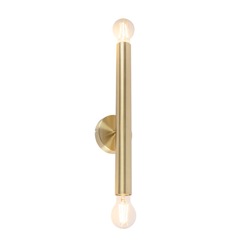 QAZQA Tubi - Art Deco Wandlamp - 2-lichts - Goud