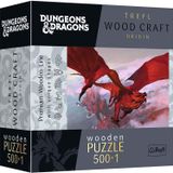 Trefl 500+1 Puzzles en bois Dragon rouge ancien / Hasbro Dungeons&Dragons Puzzle contour
