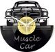 Yesterdays Vinyl Vinyl Clock Muscle Car - Made From A Recycled Record