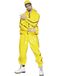 Smiffys Rapper kostuum, geel, pvc, met jas met capuchon, broek en Halloween hoed