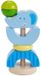 Haba houten opsteekspel olifant motoriek speelgoed baby 18m+