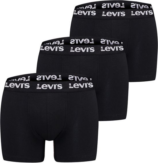 Levi's Boxershorts - Repeat Logo - 3-pack heren boxershorts - Zwart - Maat S