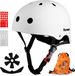 Alsterwell Casque enfant EN1078 CE Certifié, Mentonnière réglable, 3D DIY & Autocollants réfléchissants, Casque de sport pour trottinette & Roller