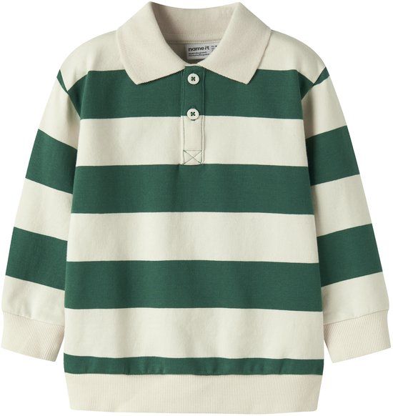 NAME IT Jongens Gestreepte Sweater Evergreen Maat 104