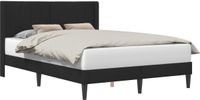 vidaXL Bedframe met hoofdeinde Zwart 140 x 200 cm Fluweel