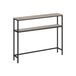 VASAGLE Console pour couloir à 2 niveaux, Grège Chiné + Noir D'encre / 100L cm