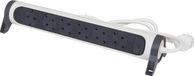 Legrand Premium Contactdoos - Stekkerdoos - Verdeelstekker 6X2P+A - Schuko - Randaarde Nederland - Verlengsnoer 1.5 Meter - Zwart & Wit