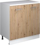 Vicco Uitbreidingskast Rion, Artisanaal eiken/Wit, 80 x 46 cm zonder schuine kant met 2 deuren
