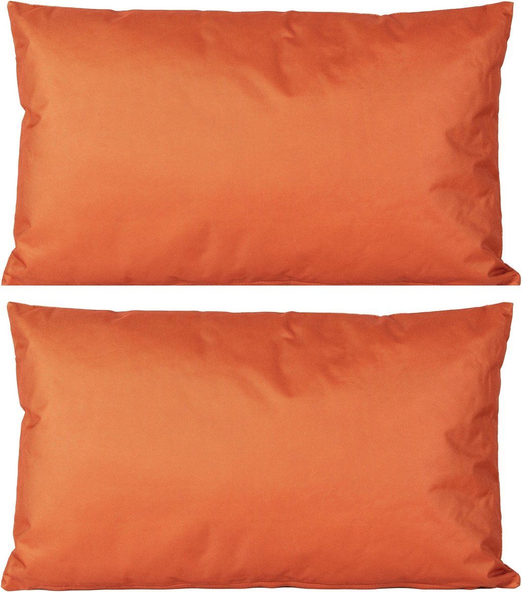 Anna's Collection 6x Outdoor/Indoor Cushions Orange 30 x 50 cm