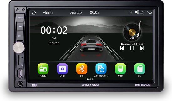 Caliber RMD807DAB Autoradio - 2 DIN - DAB+ - Bluetooth - 7" Touchscreen - 4x75W - Handsfree - USB-C