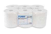 Funny Papieren handdoekrol, binnenkant, 20 cm, 2-laags, hoogwit, per stuk verpakt (1 x 6 stuks)