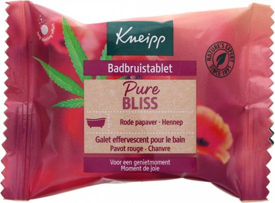 Kneipp Pure Bliss Badbruisbal Rode Klaproos - Hennep - 80g