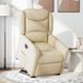 Fauteuil Relax Fauteuil Inclinable Crème Tissu