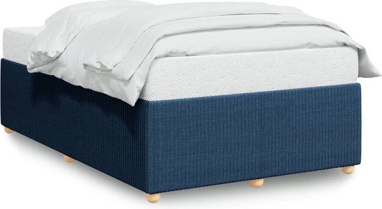 vidaXL Bedframe - zonder matras - 120x200 cm - stof - blauw